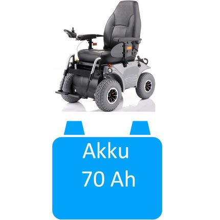 Meyra Batterie 12V 70Ah (5h) 79Ah (20h) geschlossen, wartungsfrei, Original, für Optimus 2, Standard Akkus, es werden bei Komplett-Tausch immer 2 Stück benötigt!