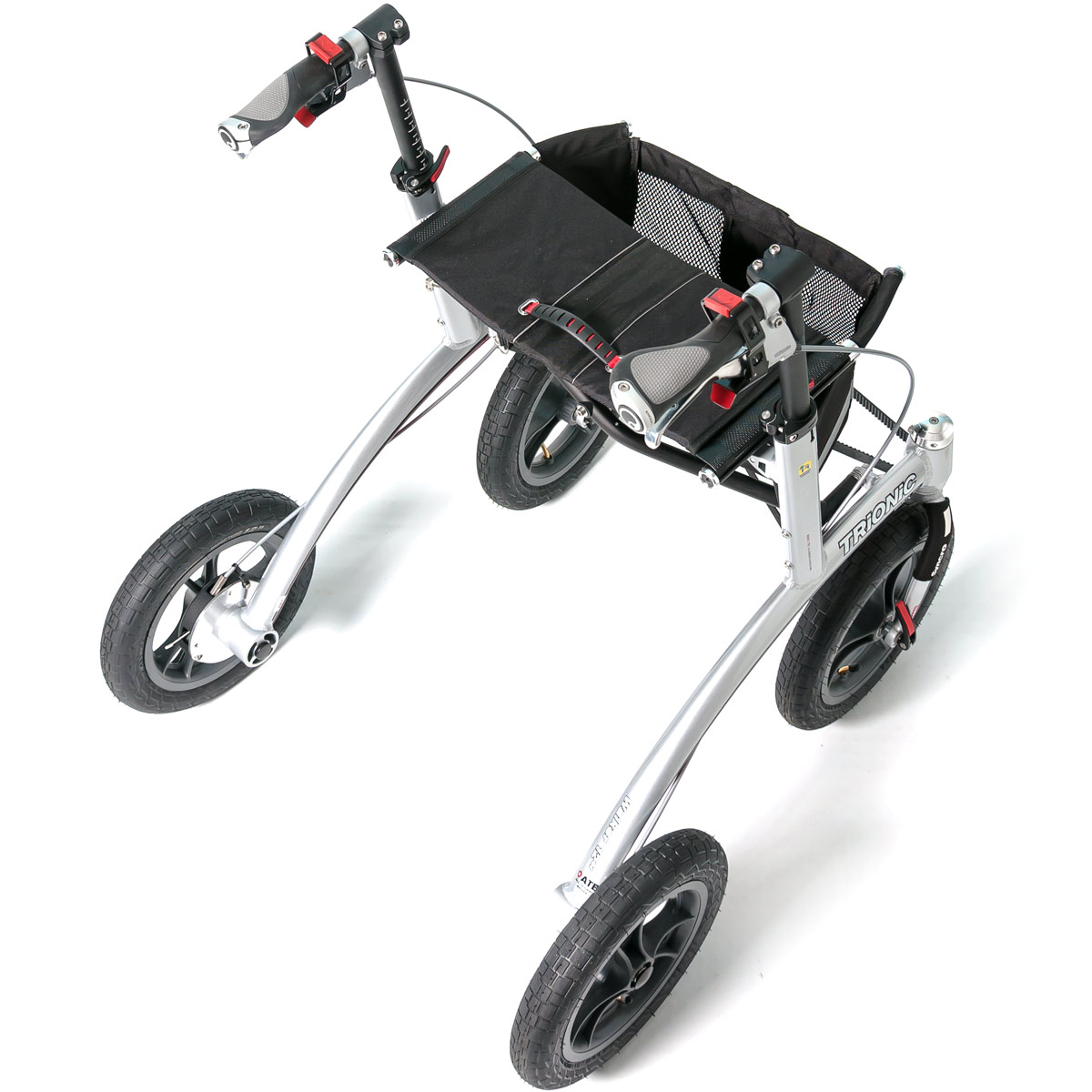 Trionic Rollator Walker 12er (Körpergröße 152192cm; Griffhöhe 7696cm) schwarz/schwarz/grau