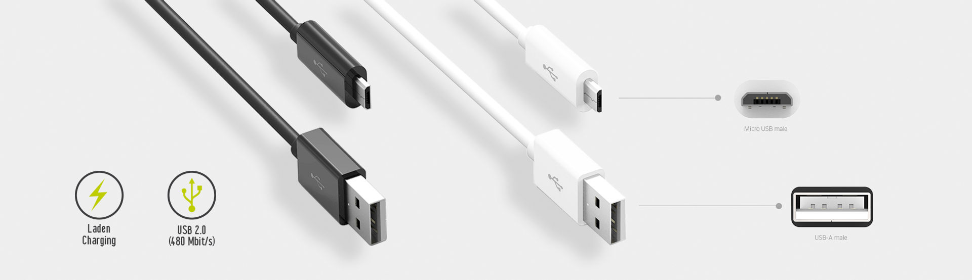 Micro USB to USB-A Cable Lifestyle