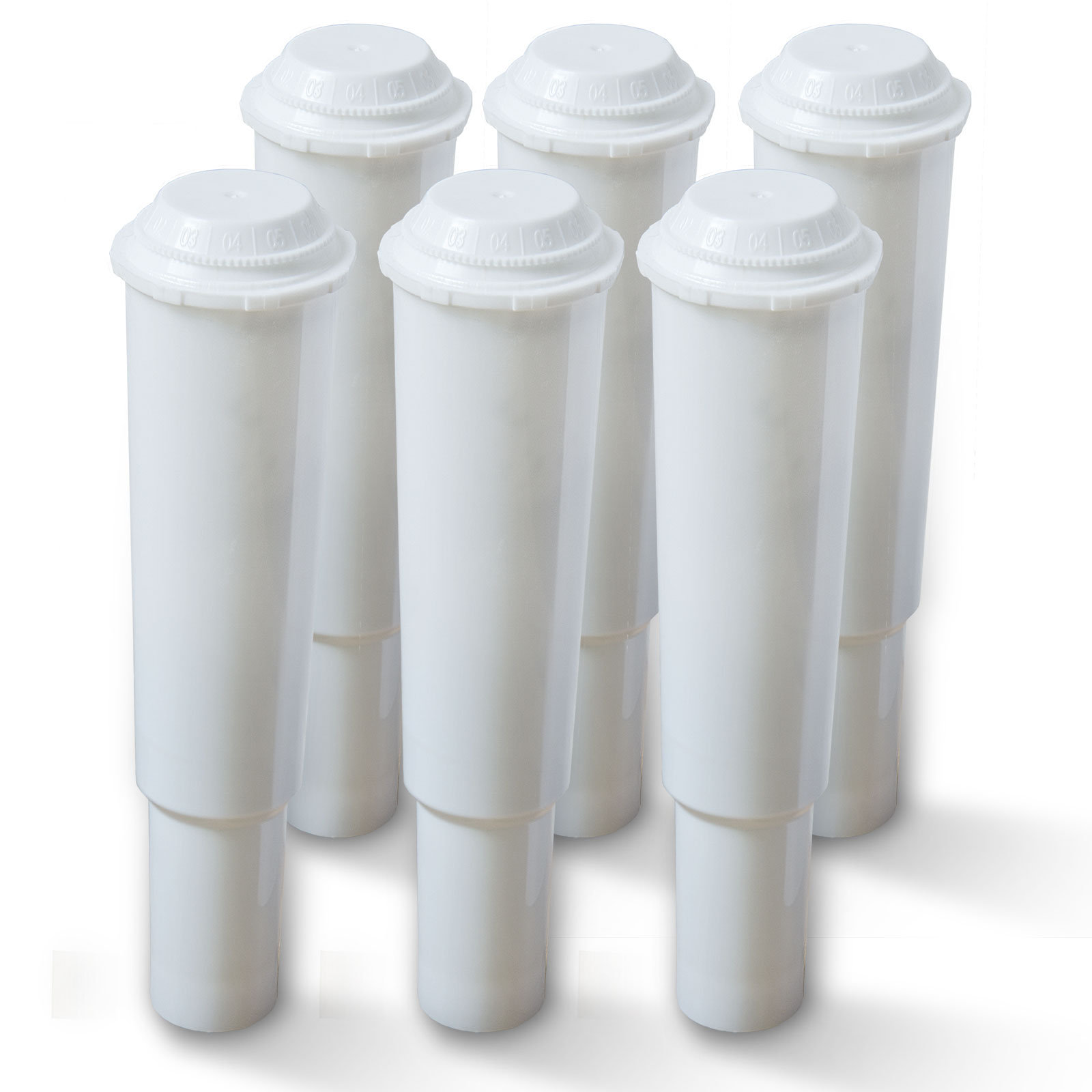 6x Water filter cartridge for Jura Impressa replaced, Jura Plus / White