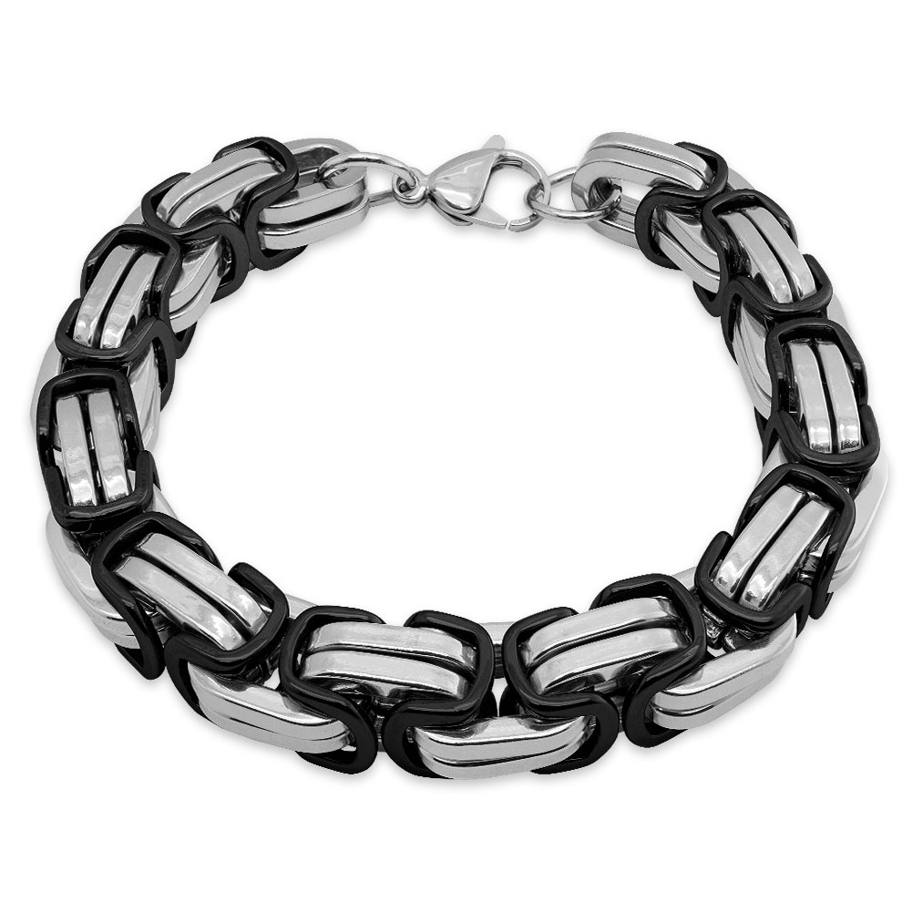 Set Di Gioielli Con Collana E Bracciale A Doppia Maglia Color - Foto 3