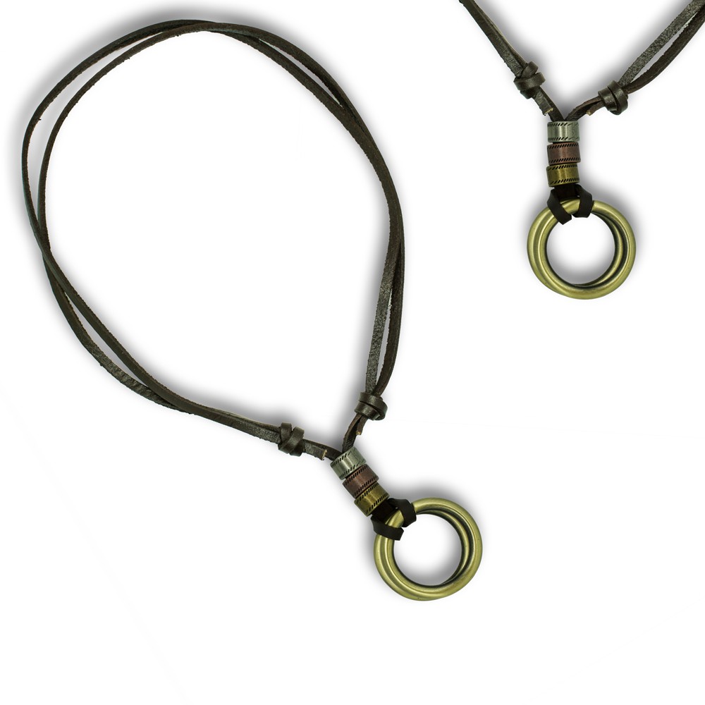 Lederkette Halskette Leder Surfer Style Herren Männer Damen mit Anhänger