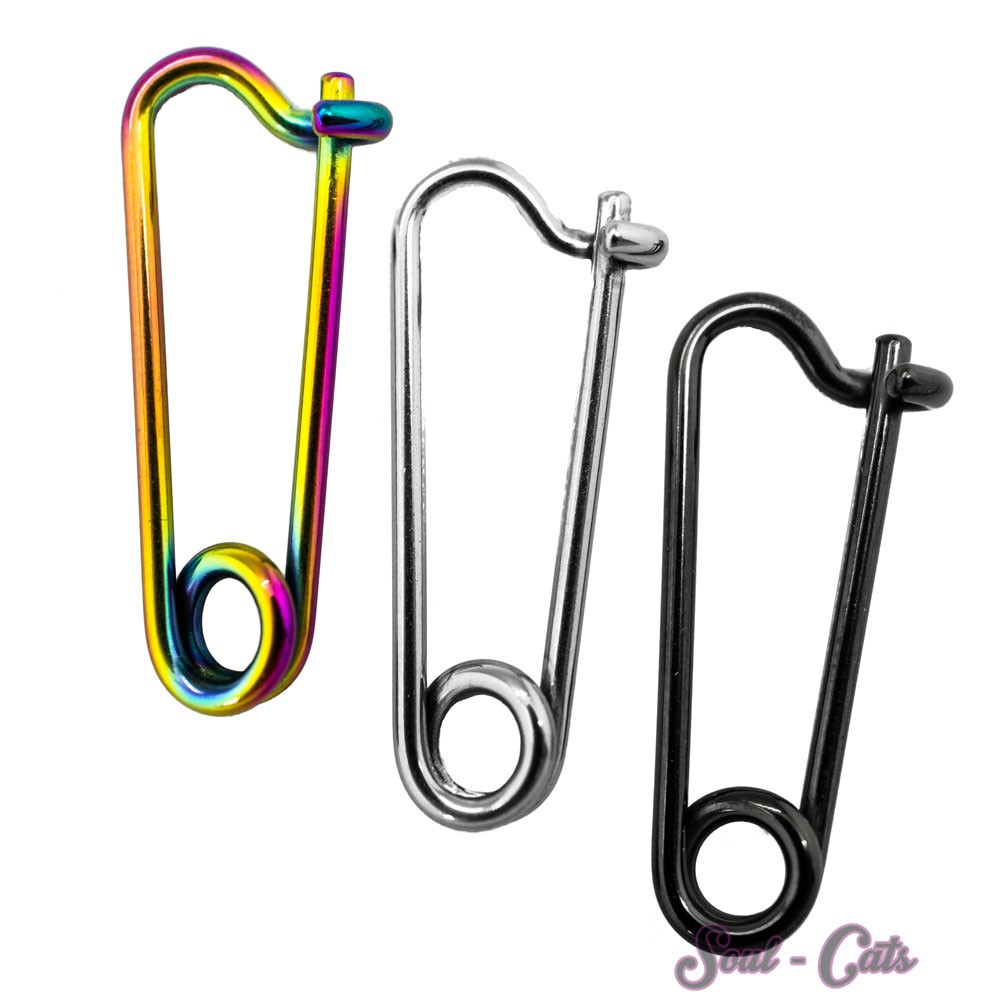 Pendientes de arco iris brillo - acero inoxidable 