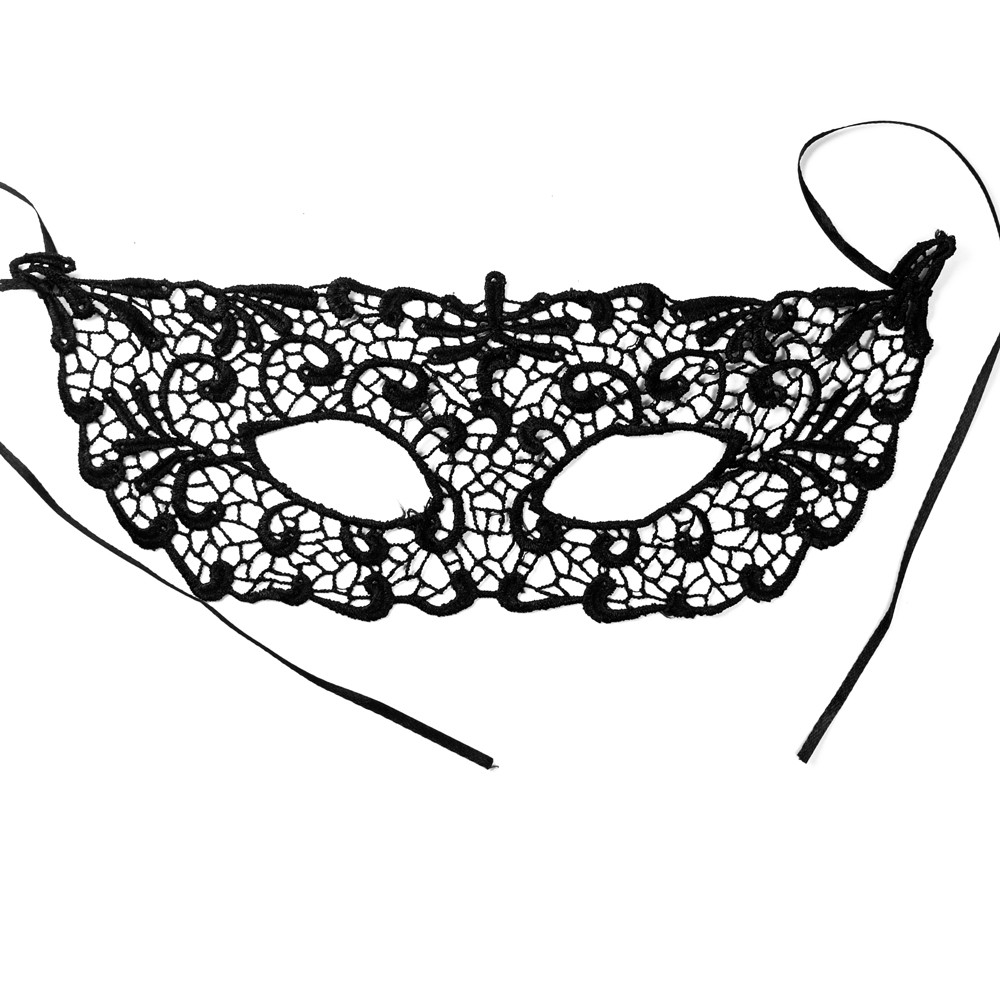 Maske aus Spitze Augenmaske Venezianisch Gothic Karneval Kostüm - Bild 10 von 10
