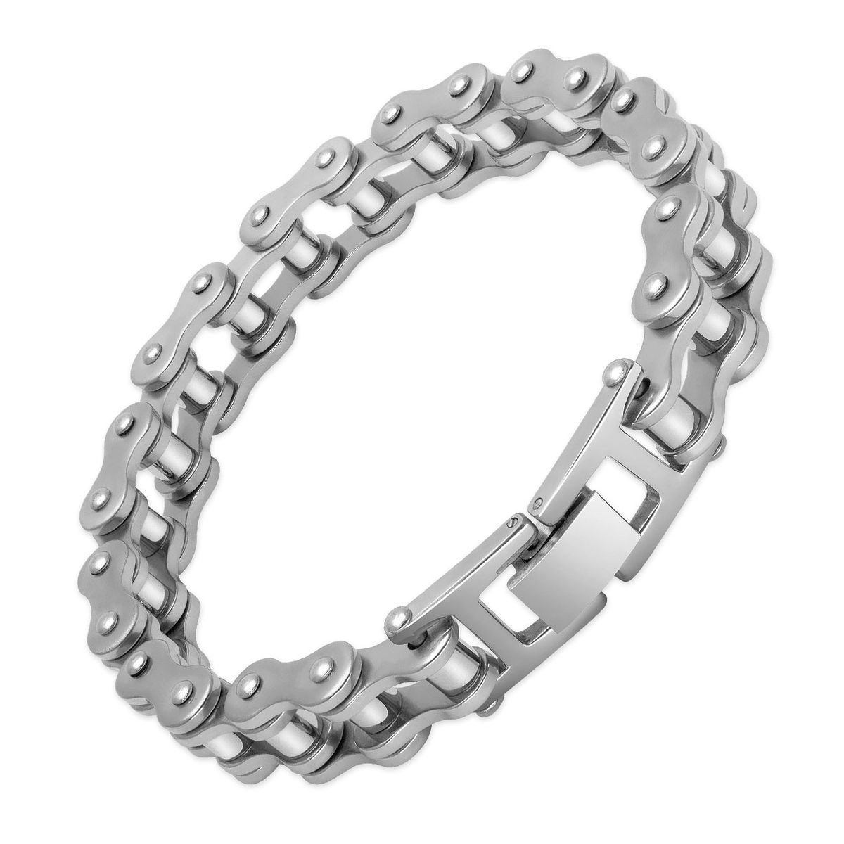 Armband Bikerkette Motorradkette Herrenarmband Edelstahl Hochglanz poliert - Picture 4 of 4