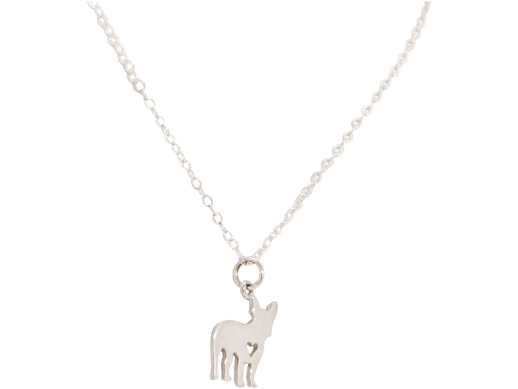 Gemshine Halskette Französische Bulldogge Mops Hund Anhänger aus 925  Silber, vergoldet oder rose an 45 cm Kette. Für Haustier Herrchen, Frauchen  – Made in Spain