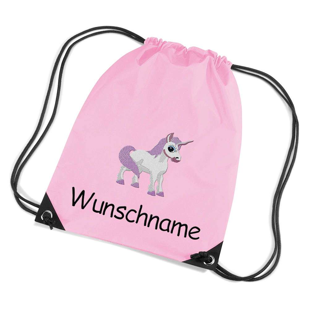 SL-Store Turnbeutel Bestickt - 45x33cm Personalisiert Mit Namen & Motiv