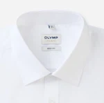 OLYMP Level Five body fit Herrenhemd  Langarm - Comfort stretch weiß detail Kragen