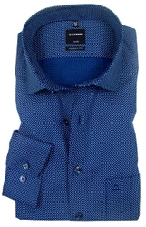 OLYMP Luxor - modern fit Hemd Muster blau 0442/64/18 langarm OLYMP Luxor - modern fit Hemd Muster blau 0442/64/18 langarm