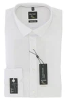 OLYMP No. 6 Six super slim Langarmhemd weiss, einfarbig, mit Teilungsnaht