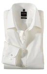 OLYMP Level Five Comfort Stretch Herrenhemd in Creme, Langarm – body fit, stretchfähig (97 % Baumwolle, 3 % Elastolefin), ideal für Hochzeiten & formelle Anlässe.