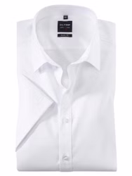 OLYMP Level Five Comfort Stretch Body fit Herrenhemd Kurzarm weiß OLYMP Level Five Comfort Stretch Body fit Herrenhemd Kurzarm weiß