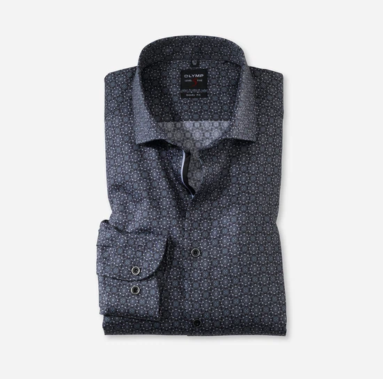 Fein gemustertes Business-Hemd von OLYMP – perfekt für moderne Männer, die Wert auf Stil und Komfort legen.