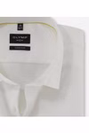 OLYMP No. 6 Six super slim Langarmhemd  mit Strucktur creme , einfarbig