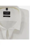 OLYMP No. 6 Six super slim Langarmhemd  mit Strucktur creme , einfarbig