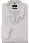 OLYMP No. 6 Six super slim Langarmhemd  mit Strucktur creme , einfarbig