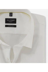 OLYMP No. 6 Six super slim Langarmhemd mit Strucktur creme , einfarbig OLYMP No. 6 Six super slim Langarmhemd mit Strucktur creme , einfarbig