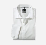 OLYMP No. 6 Super Slim Fit Herrenhemd – Langarm | Creme mit Umschlagmanschette