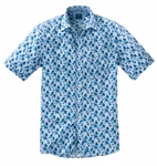 OLYMP casual Herren Freizeithemd | Kurzarm | weiß mit floralem Muster