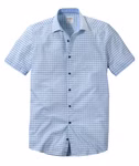 OLYMP Level Five Body Fit Herrenhemd – Kurzarm | Hellblau mit feinem Muster OLYMP Level Five Body Fit Herrenhemd – Kurzarm | Hellblau mit feinem Muster