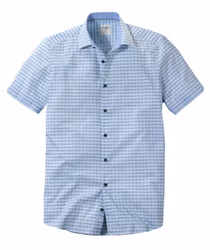 OLYMP Level Five Body Fit Herrenhemd – Kurzarm | Hellblau mit feinem Muster OLYMP Level Five Body Fit Herrenhemd – Kurzarm | Hellblau mit feinem Muster