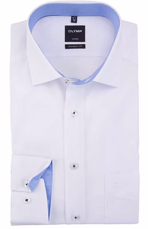 Das OLYMP Luxor Modern Fit Businesshemd in Weiß ist ein stilvoller und moderner Klassiker jetzt bei Hemdenwelt shoppen
