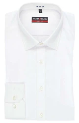 Marvelis Body fit Herrenhemd langarm weiss, einfarbig Marvelis Body fit Herrenhemd langarm weiss, einfarbig