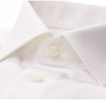 Marvelis - Modern fit Langarmhemd cremefarben einfarbig Detail Kragen