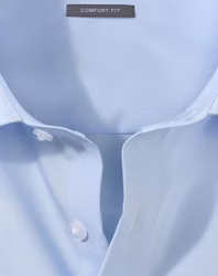 OLYMP Luxor Kurzarmherrenhemd Comfort fit | hellblau | Kragenansicht OLYMP Luxor Kurzarmherrenhemd Comfort fit | hellblau | Kragenansicht