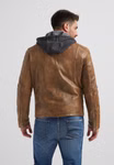Lederjacke MSMorrison Farbe Cognac Lederjacke MSMorrison Farbe Cognac Rückansicht getragen