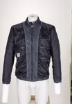 Milestone Lederjacke MSEdward Blau Frontansicht gewendet