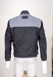 Milestone Lederjacke MSEdward Blau Rückansicht gewendet