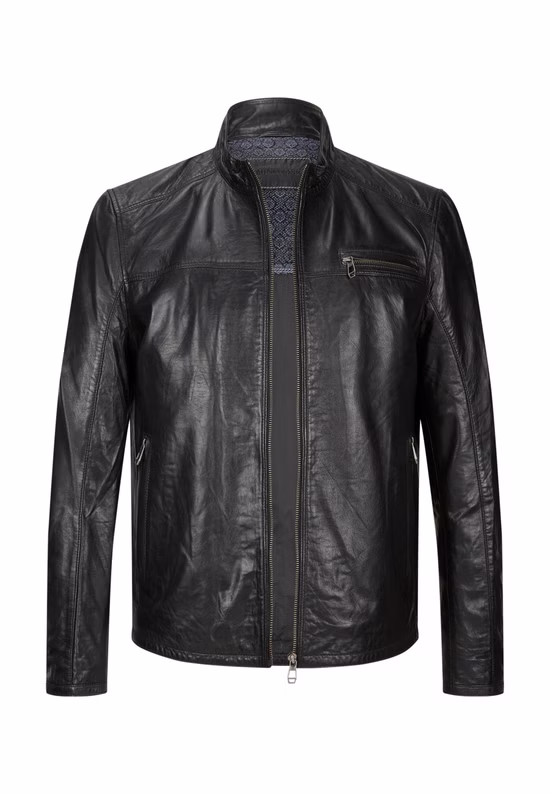 Milestone Lederjacke MSMarco Frontansicht geschlossen
