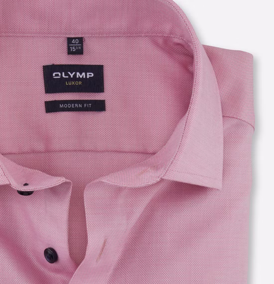 OLYMP Luxor Modern Fit Herrenhemd – Kurzarm | Rosa OLYMP Luxor Modern Fit Herrenhemd – Kurzarm | Rosa