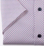 OLYMP Luxor 24/Seven Dynamic Flex Jersey Herrenhemd – Modern Fit | Rosa mit Muster