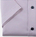 OLYMP Luxor 24/Seven Dynamic Flex Jersey Herrenhemd – Modern Fit | Rosa mit Muster
