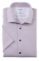 OLYMP Luxor 24/Seven Dynamic Flex Jersey Herrenhemd – Modern Fit | Rosa mit Muster OLYMP Luxor 24/Seven Dynamic Flex Jersey Herrenhemd – Modern Fit | Rosa mit Muster