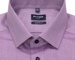 OLYMP Luxor Modern Fit Herrenhemd – Kurzarm | Lila | Kragen OLYMP Luxor Modern Fit Herrenhemd – Kurzarm | Lila | Kragen