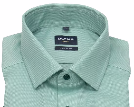 OLYMP Luxor Modern Fit Herrenhemd – Kurzarm | Hellgrün OLYMP Luxor Modern Fit Herrenhemd – Kurzarm | Hellgrün