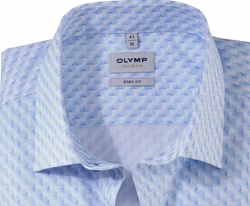 OLYMP Level Five Body Fit Herrenhemd – Langarm | Hellblau mit feinem Muster OLYMP Level Five Body Fit Herrenhemd – Langarm | Hellblau mit feinem Muster | Kragen