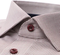 Marvelis Langarmhemd Modern Fit Faux-Karo-Muster in Weiß-Rot Marvelis Langarmhemd Modern fit 7224/64/35 Kragen