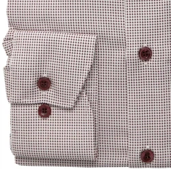 Marvelis Langarmhemd Modern Fit Faux-Karo-Muster in Weiß-Rot Marvelis Langarmhemd Modern fit 7224/64/35 Ärmelabschluß