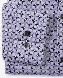 OLYMP No. 6 Six Super Slim Fit Herrenhemd – Langarm | Grau mit geometrischem Muster OLYMP No. 6 Six Super Slim Fit Herrenhemd – Langarm | Grau mit geometrischem Muster Detail Ärmelabschluß