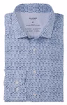 OLYMP Level Five 24/Seven Body fit Langarmhemd,blau-hellblau gemustert
