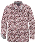 OLYMP Casual Regular fit Langarmhemd rot, bedruckt
