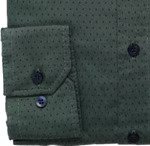 Marvelis Casual Freizeithemd Langarm gemustert grün Detail Ärmelabschluß