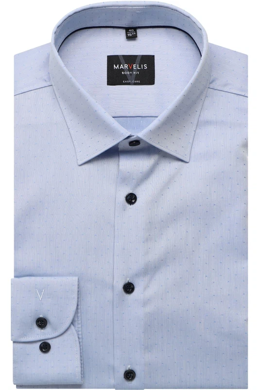 Marvelis Body Fit Hemd blau