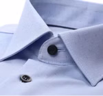 Marvelis Body Fit Hemd blau detail Kragen