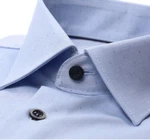 Marvelis Body Fit Hemd blau detail Kragen