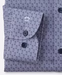 OLYMP Level Five Body fit Business-Hemd in Blau mit Muster Detail Ärmel